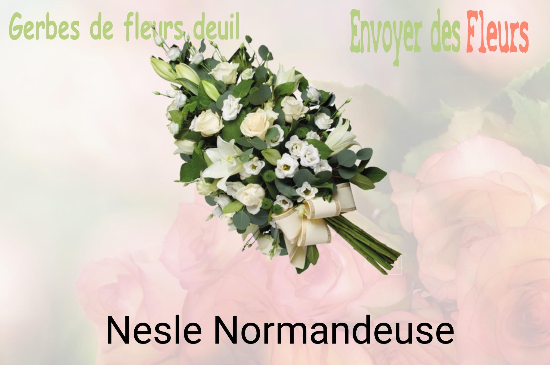Gerbe de fleurs de deuil livrée à Nesle-Normandeuse